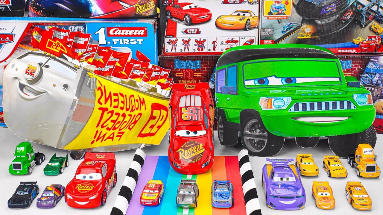 Обзор распаковки Disney Pixar Cars | Молния Маккуин, Чик Хикс, Мак, Док Хадсон, Круз Рамир