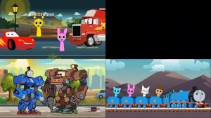 Томас знакомится с роботом Мак-Траком и МакКуином музыка Микс МЕМ