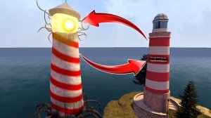 Идеальное превращение обычного маяка в движущегося монстра | Garry's Mod