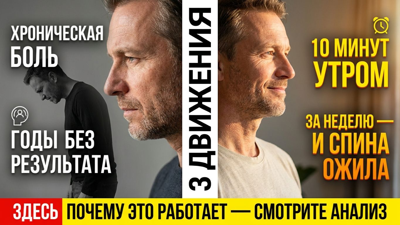ДЕЛАЮ ТРИ ДВИЖЕНИЯ УТРОМ 10 МИНУТ — СПИНА БОЛЬШЕ НЕ БЕСПОКОИТ!