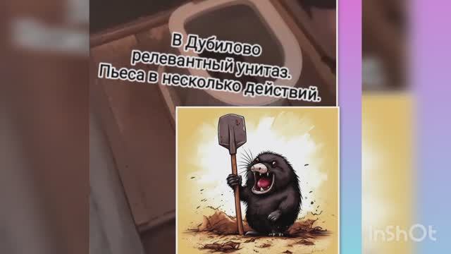 В Дубилово релевантный унитаз. Пьеса а несколько актов.