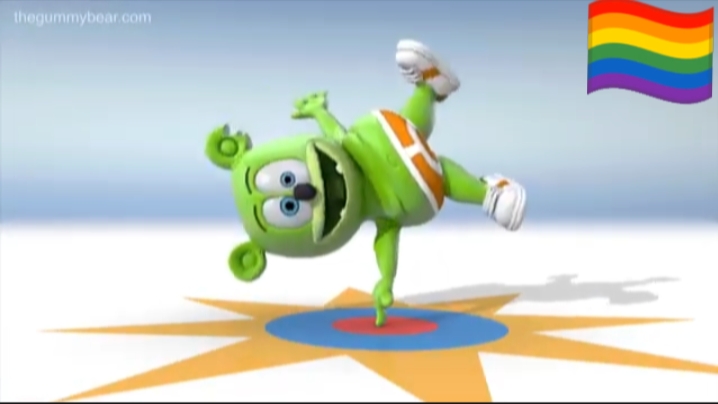 Gummy bear in the language Lgbt rainbow