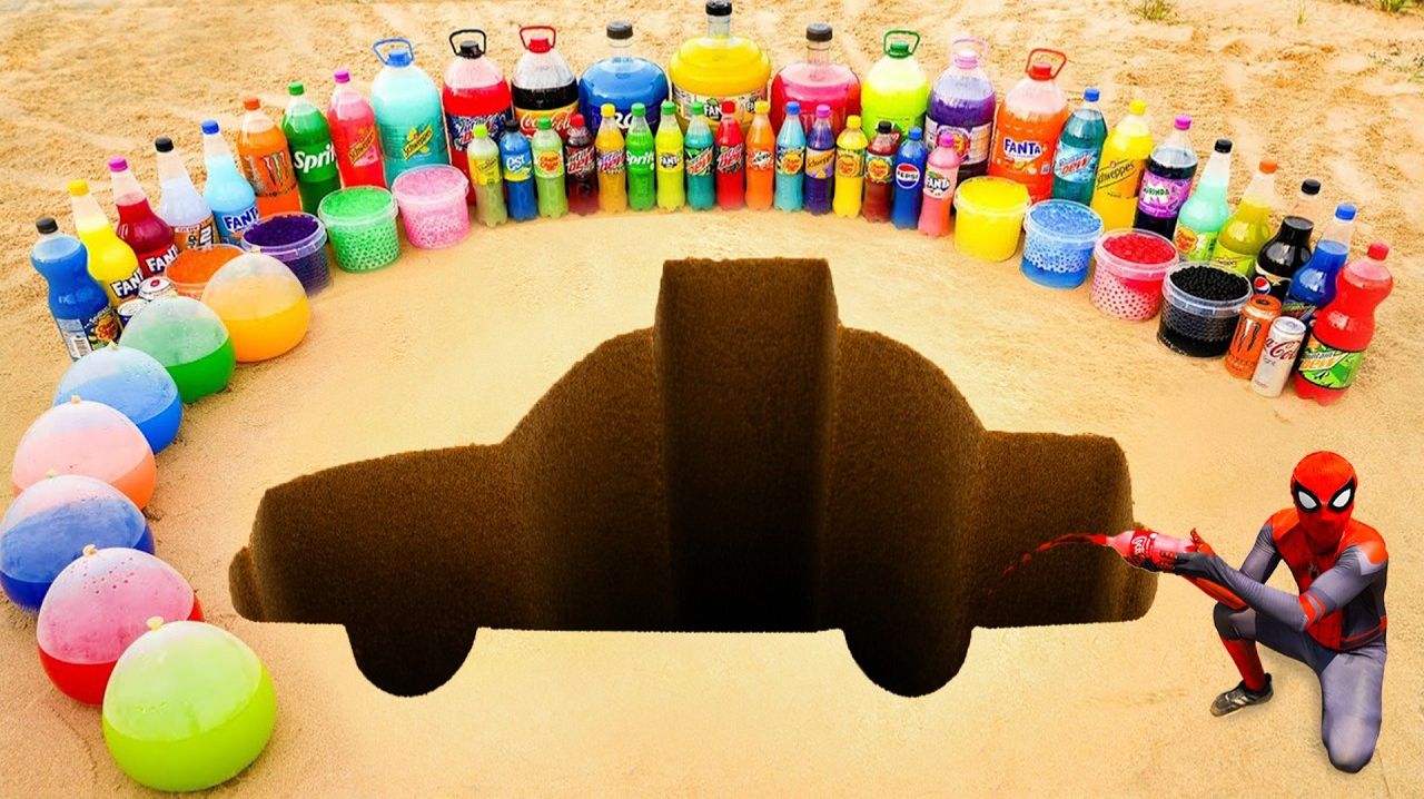 Как сделать гигантский автомобиль такси из цемента, большой Кока-колы, воздушных шаровю.