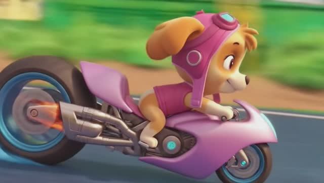 Щенячий патруль, Скай, Маршал, Эверест, Гончик, Крепыш и Роки катаются на мотоциклах. Для детей!