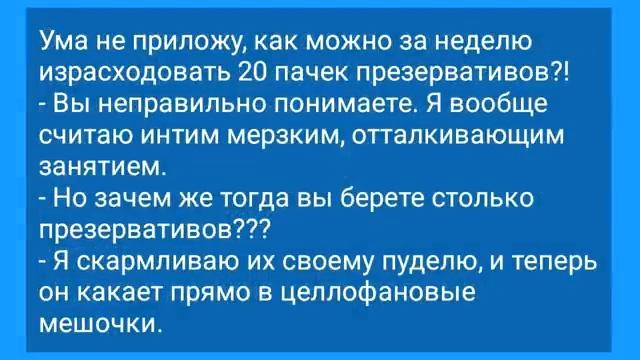 Интеллигент,_Аптекарь_И_Мешочки_Для_Пуделя!_Анекдот_Дня_Для_Настроения!