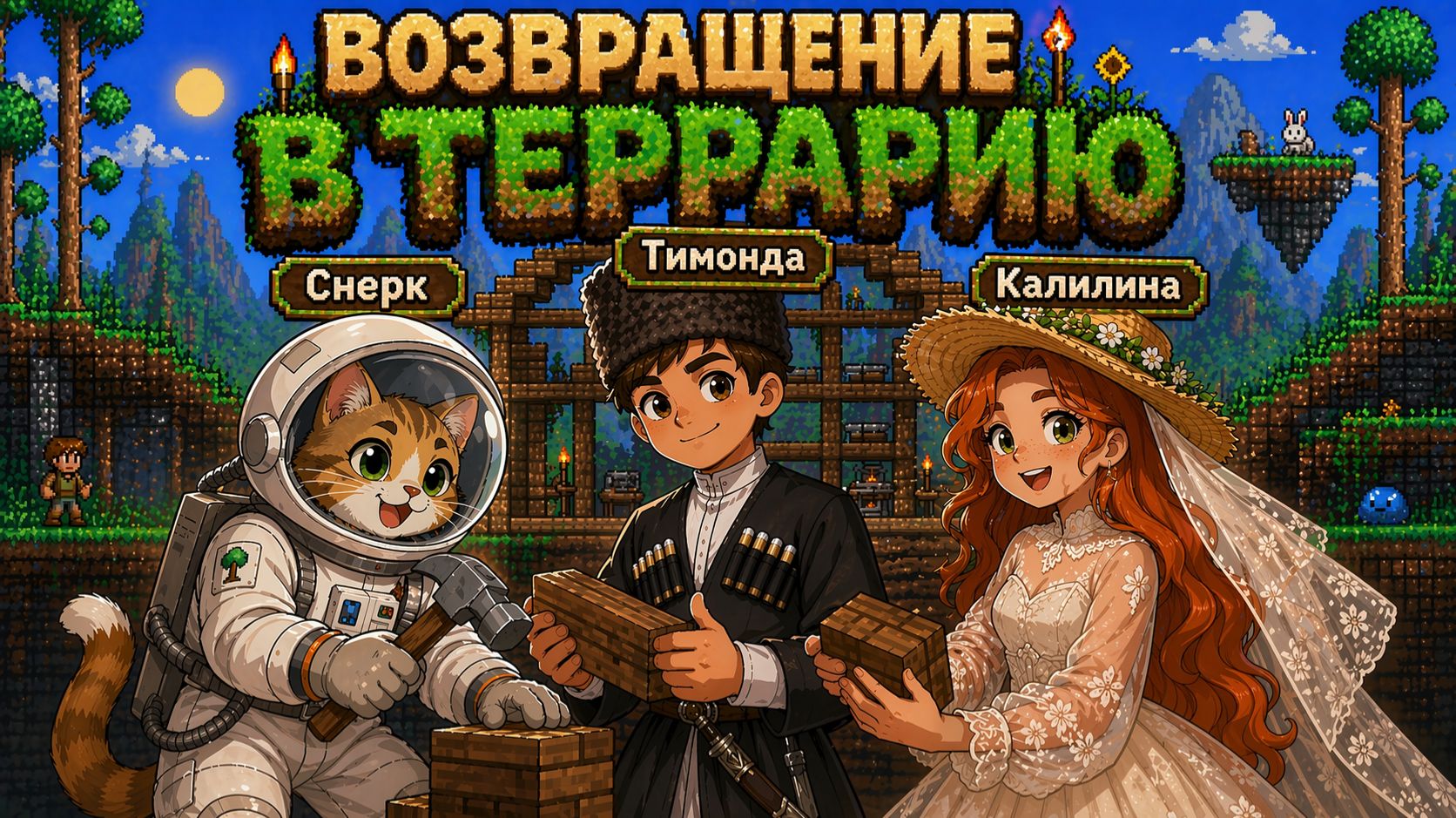 Terraria┃КООПЕРАТИВ┃СТРИМ #1┃Сразу на Мунлорда