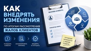 Как внедрять изменения по итогам рассмотрения жалоб клиентов