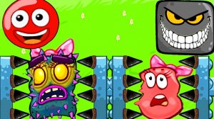 3 мумии напали на красный шарик.Red Ball 4