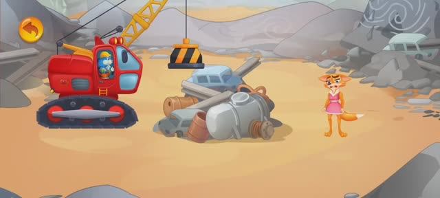 Машинки для детей. Собираем магнитный кран, изучаем детали, едем на задание. Мультики для малышей