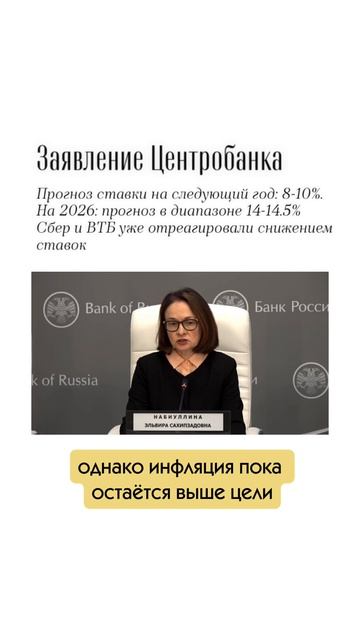 Заявление Председателя ЦБ от 24.04.2026