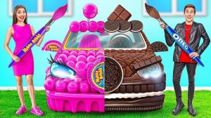 Розовая машина vs Черная машина Челлендж # Смешные Моменты от Bubba DO Challenge