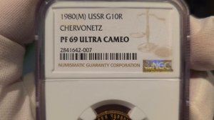 червонец сеятель 1980 ММД в слабе NGC PF69 ULTRA CAMEO