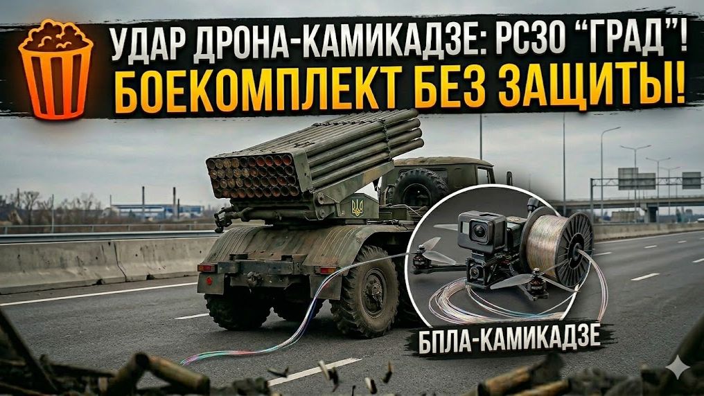 🍿 Удар дрона Вандал в РСЗО Град Украины