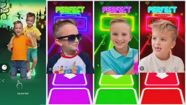 Влад и Ники 🕺 Эпичный баттл в Tiles Hop под Coffin Dance