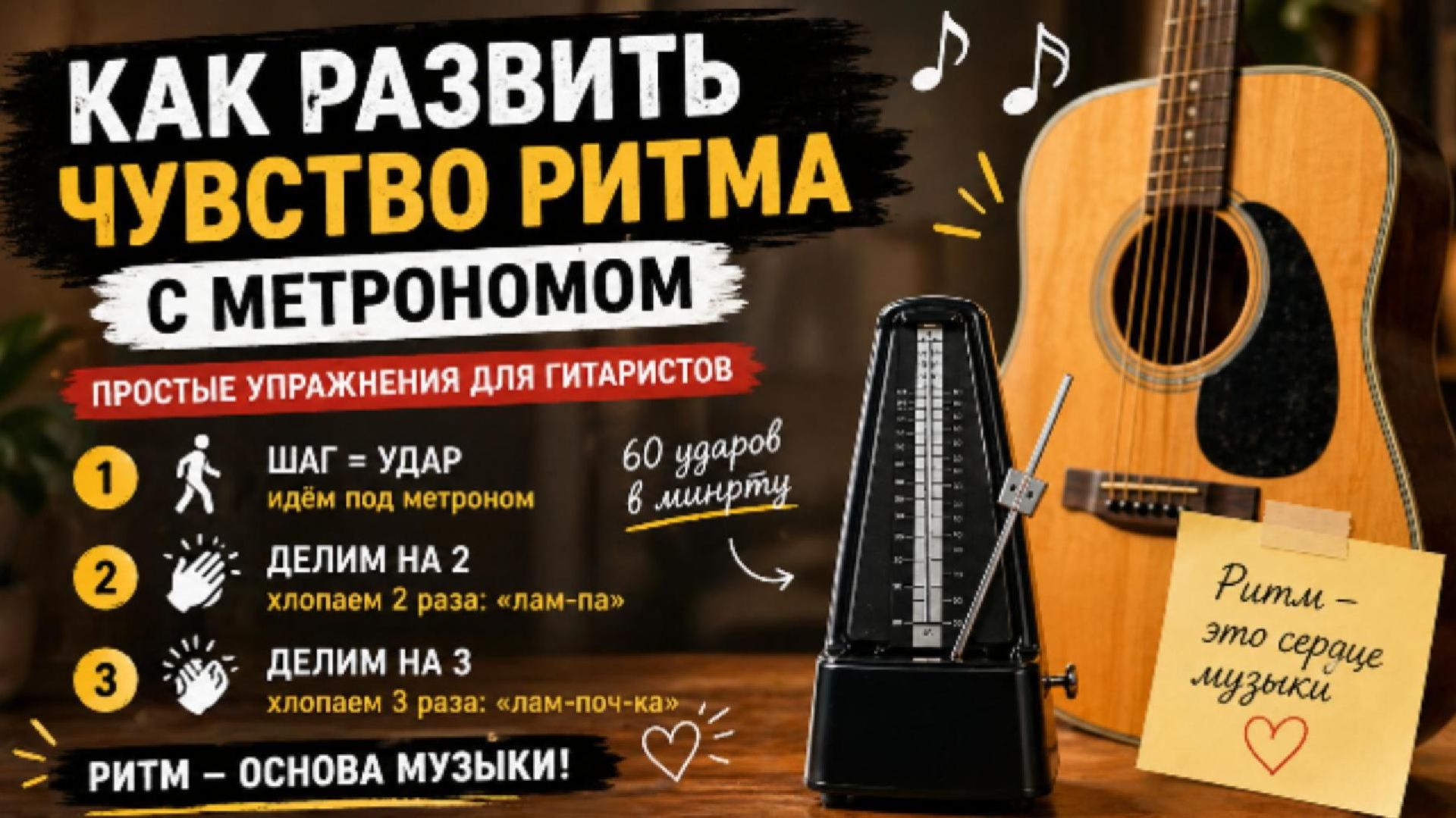 Развиваем чувство ритма: простое упражнение с метрономом