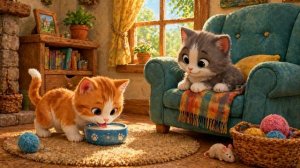 Кошка мяу-мяу — песенка для малышей | учим животных и звуки | развивающая музыка для детей