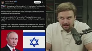 Джексон Хинкл - Россия задержала Израильтян из-за войны с Ираном