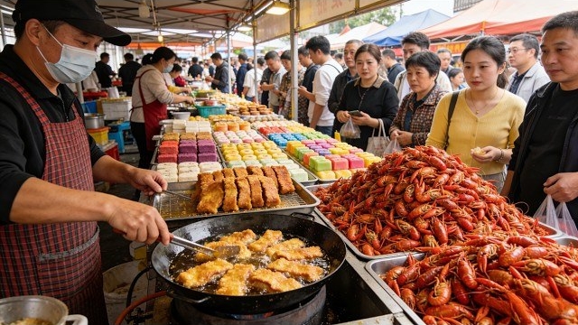 Самый аутентичный утренний рынок Китая. Уличная еда так и просится быть съеденой