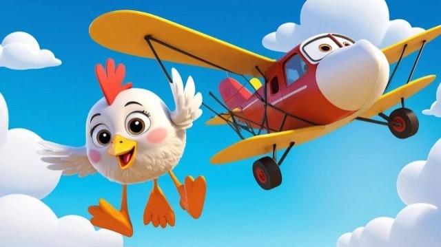 🍿Куриный пилот управляет самолетом из яичной скорлупы !🐔🐓