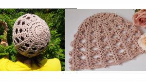Как связать панамку крючком БЫСТРО! Ажурная летняя шапочка крючком «Софья» Вязание панамок Урок 144
