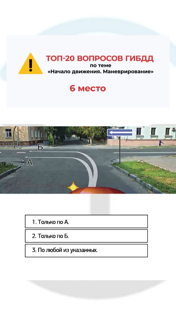 По какой траектории Вам разрешается выполнить поворот налево?