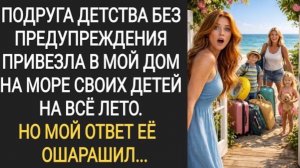 Подруга детства без предупреждения привезла в мой дом на море своих детей на все лето!