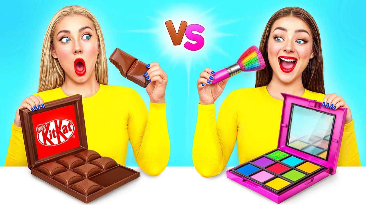 Челлендж. Шоколадная Еда Vs Настоящая еда # Потрясающие Кухонные Лайфхаки от Bubba DO Challenge