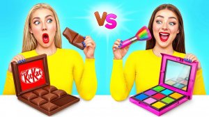 Челлендж. Шоколадная Еда vs Настоящая еда # Потрясающие Кухонные Лайфхаки от Bubba DO Challenge