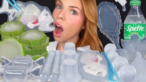 ASMR МУКБАНГ | Прозрачные десерты, Рыбное ассорти в желе, Маринованный огурец, Ложка, Леденец