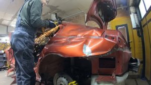 Repair of a damaged BMW M6. Ремонт повреждённого  BMW М6.