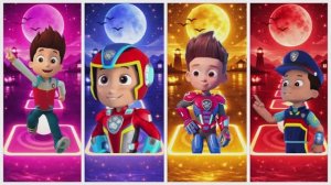 Райдер против Райдера! 🐾 Эпичная битва скинов в Tiles Hop: Щенячий патруль зажигает