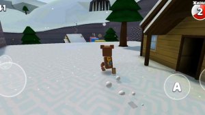 играю за медвежонка в снежной долине