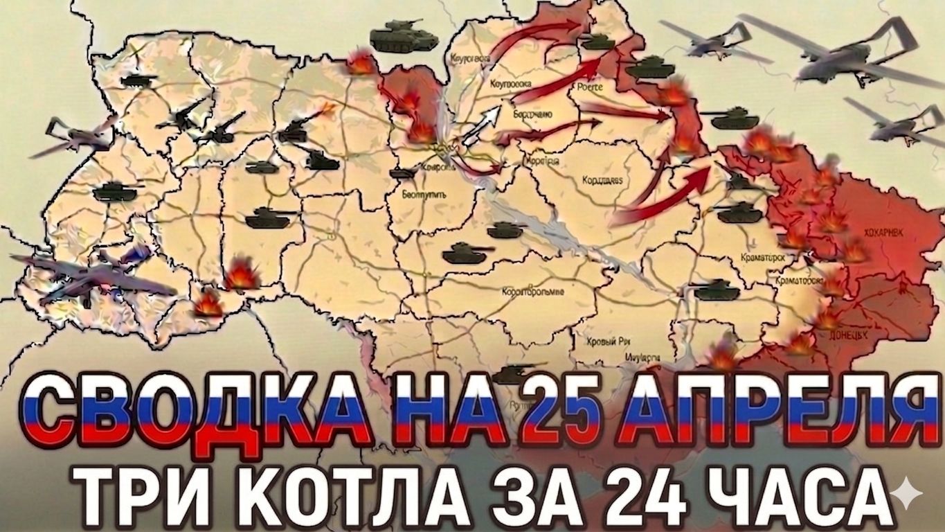 СВОДКА НА 25 АПРЕЛЯ, КАРТА СВО СЕГОДНЯ, НОВОСТИ , СВО НА УКРАИНЕ, ВОЙНА ИРАН 2026 ЮРИЙ ПОДОЛЯКА