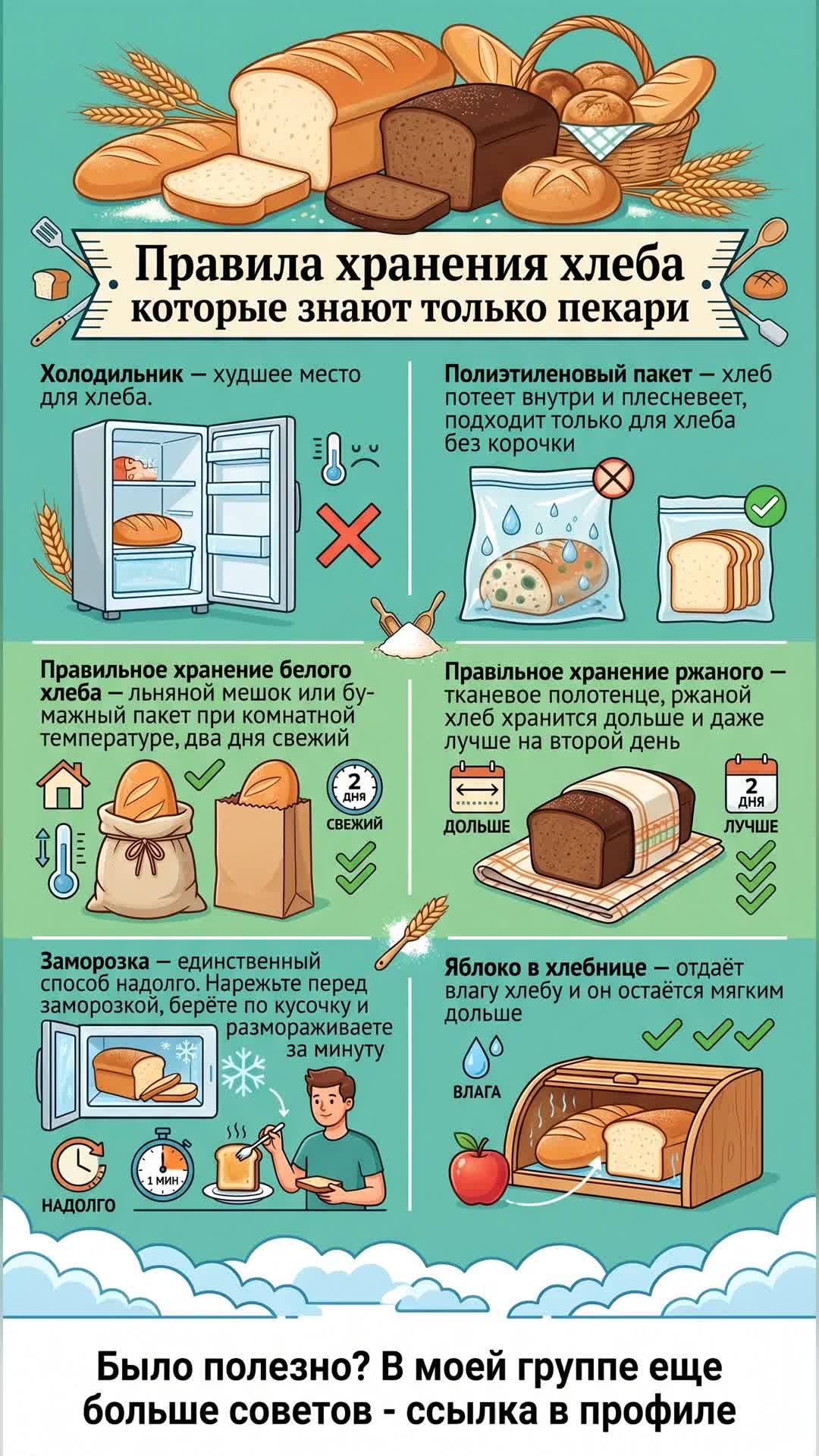 Секреты хранения хлеба от профессионалов