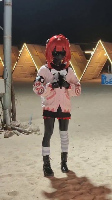 Latex Kigurumi Doll nightwalking.