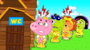 Маша и Леопольд. Очередь в туалет - Мультик для детей - Lion Family на русском