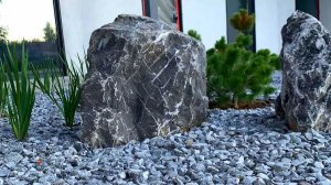 Бутовый камень мрамор черный