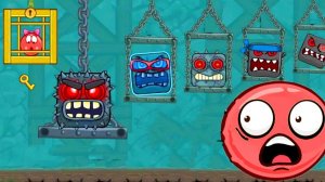 Огромный босс против Ниндзя красного шарик.Red Ball 4