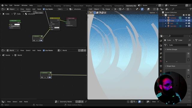 Oldschool Airbrush Look with Eevee NPR Shaders - Roger Dean Inspired - 100drips