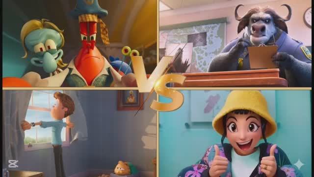 Губка Боб против Зверополиса 2 и Гарфилда! 🍍🐱 Эпичный Tiles Hop под Coffin Dance (K-POP COVER)