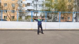 Упражнения с бревном из бука (длина 200 см, вес 2.5 кг, диаметр 5 см)-8