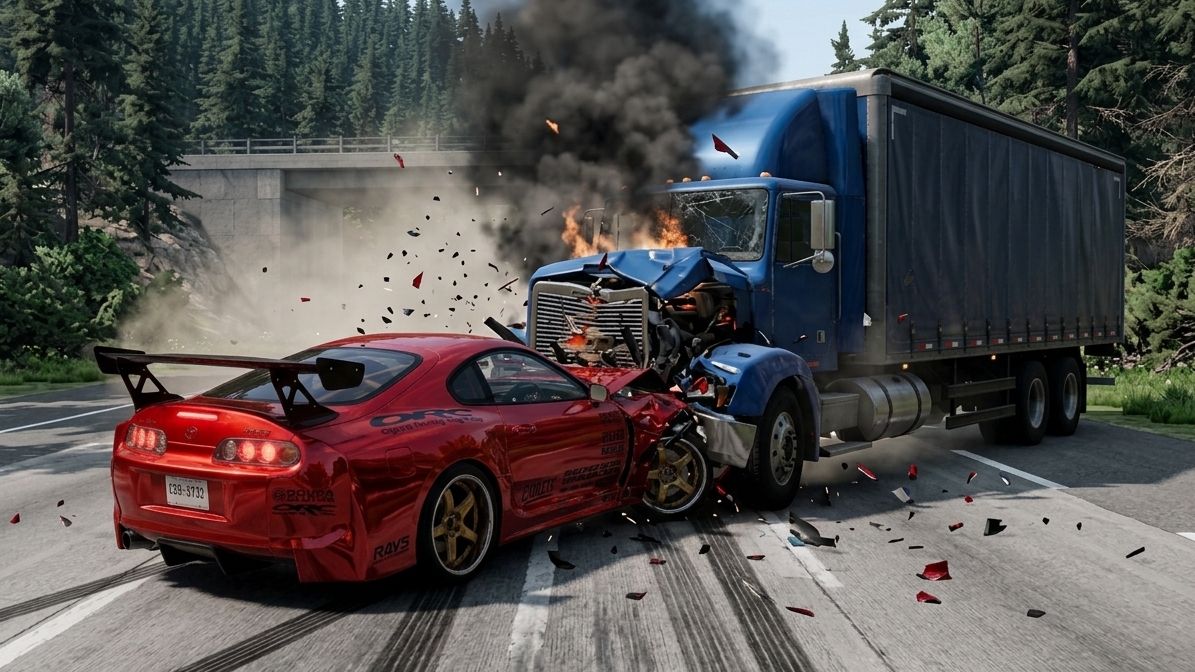 BeamNG Drive - Эпичные высокоскоростные прыжки на автомобиле