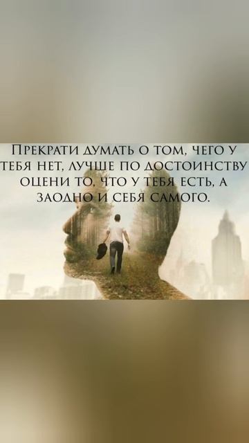 Цени то, что есть