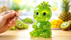 Милые или жуткие? Искусственный интеллект в виде фруктовых детенышей ест настоящие фрукты ASMR