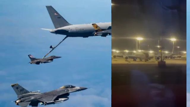 Поскольку с Ираном договориться не получилось - США готовятся к удару. На видео авиа-заправщики для