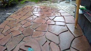 Плитняк песчаник терракотовый галтованный