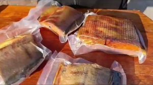 Кусочки Кеты горячего копчения в в/у