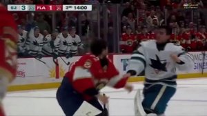 👊Во время матча НХЛ между «Флорида Пантерз» и «Сан-Хосе Шаркс» российский вратарь Сергей Бобровский