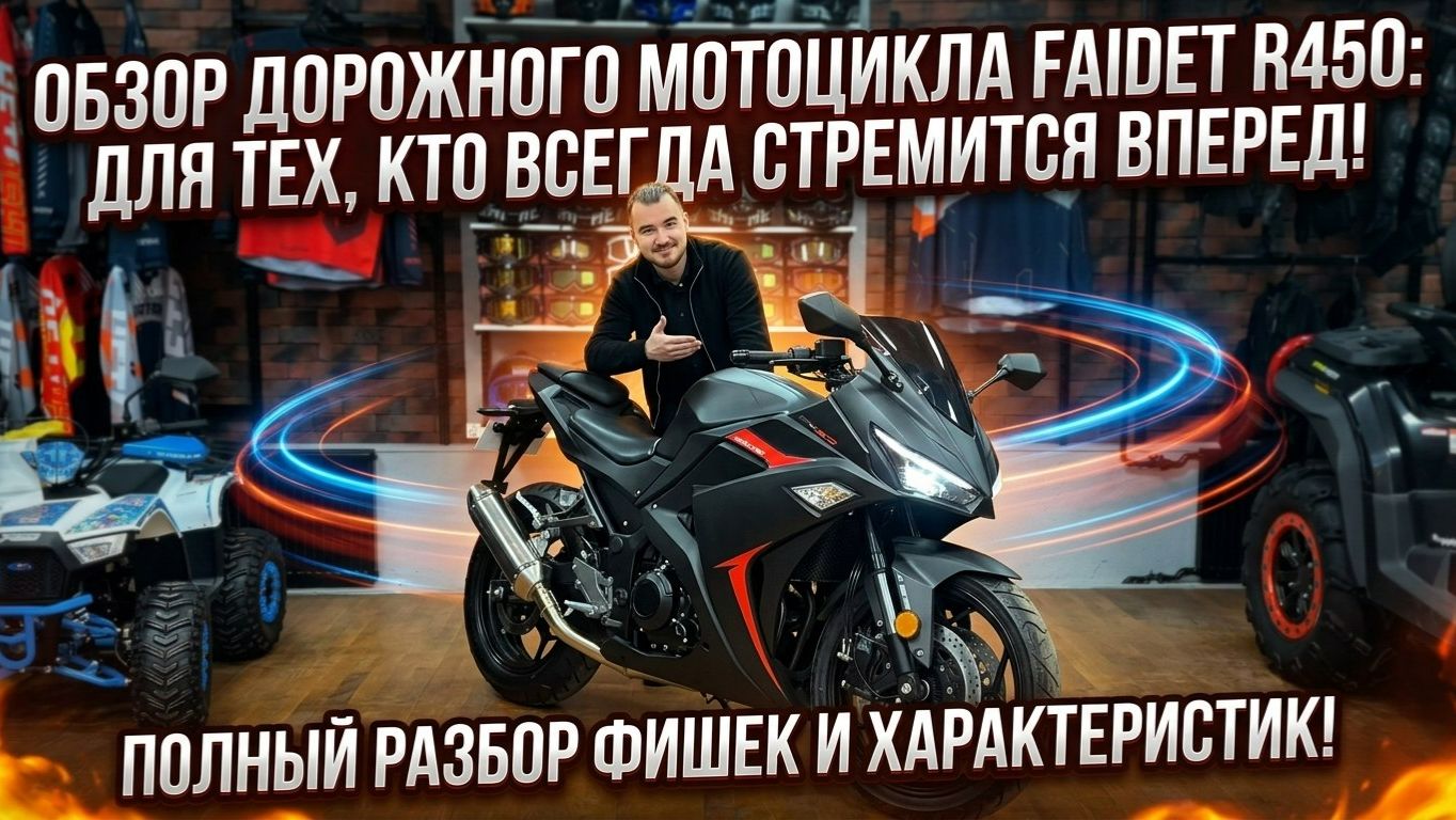 Обзор дорожного мотоцикла FAIDET R450 от  X-MOTORS: для тех, кто всегда стремится вперед 🔥
