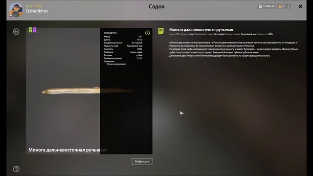 Минога дальневосточная ручьевая, Русская рыбалка 4, точка ловли, сборка снасти.